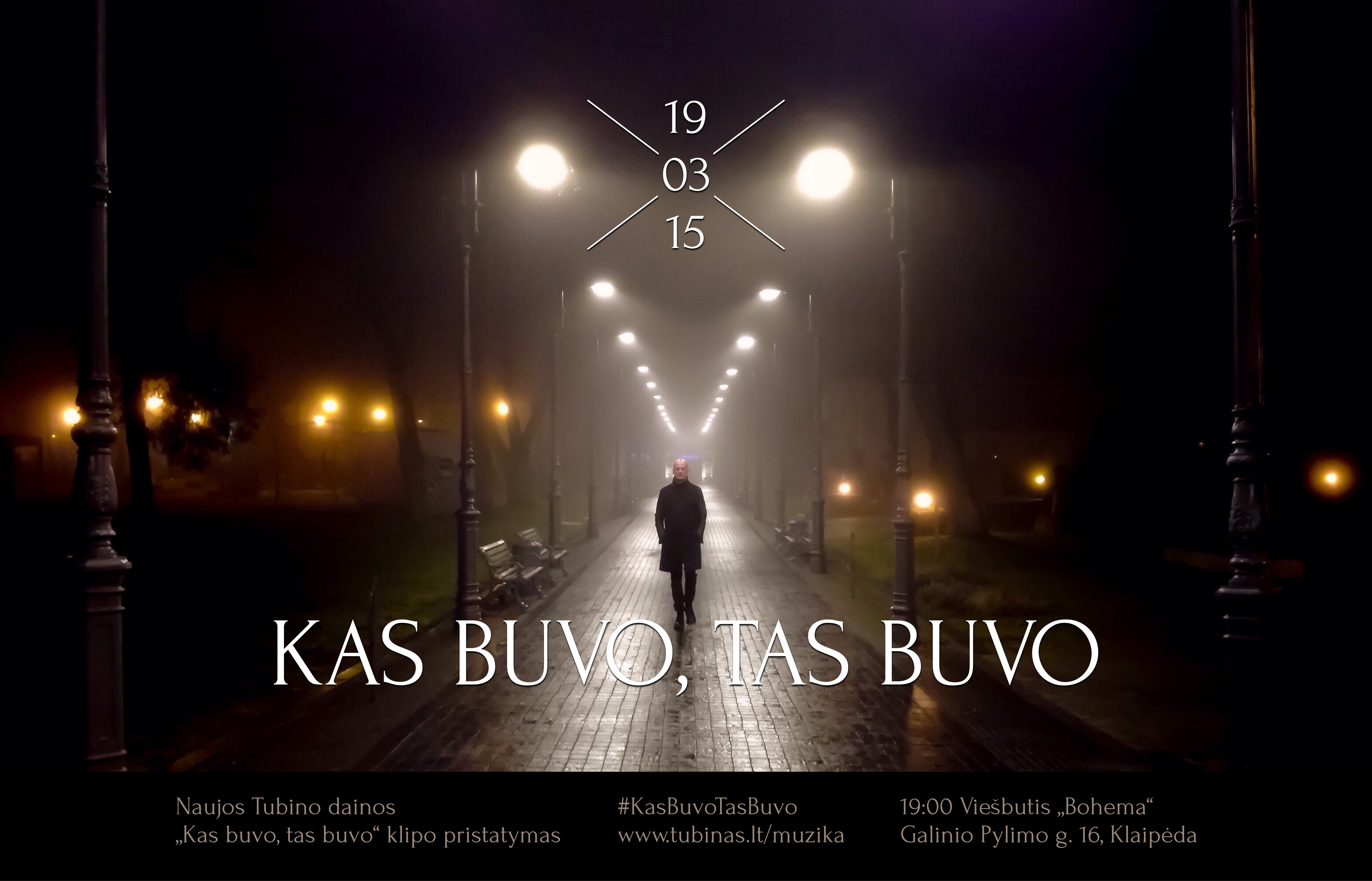 Grafinis dizainas. Reklaminiai baneriai. Klipo pristatymo reklama socialiniams tinklams, Kas buvo tas buvo, viešbutis Bohema, Klaipėda