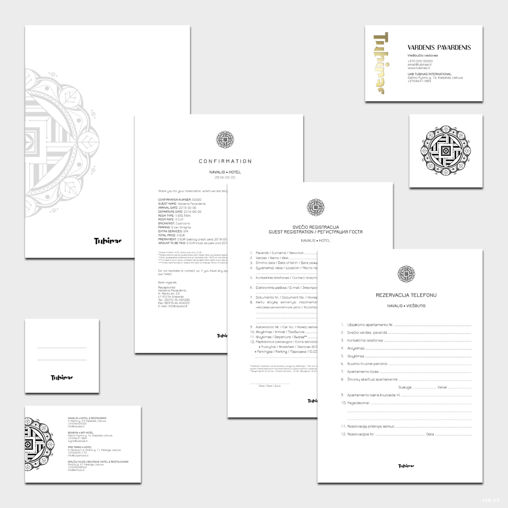 Hotel identity, branding