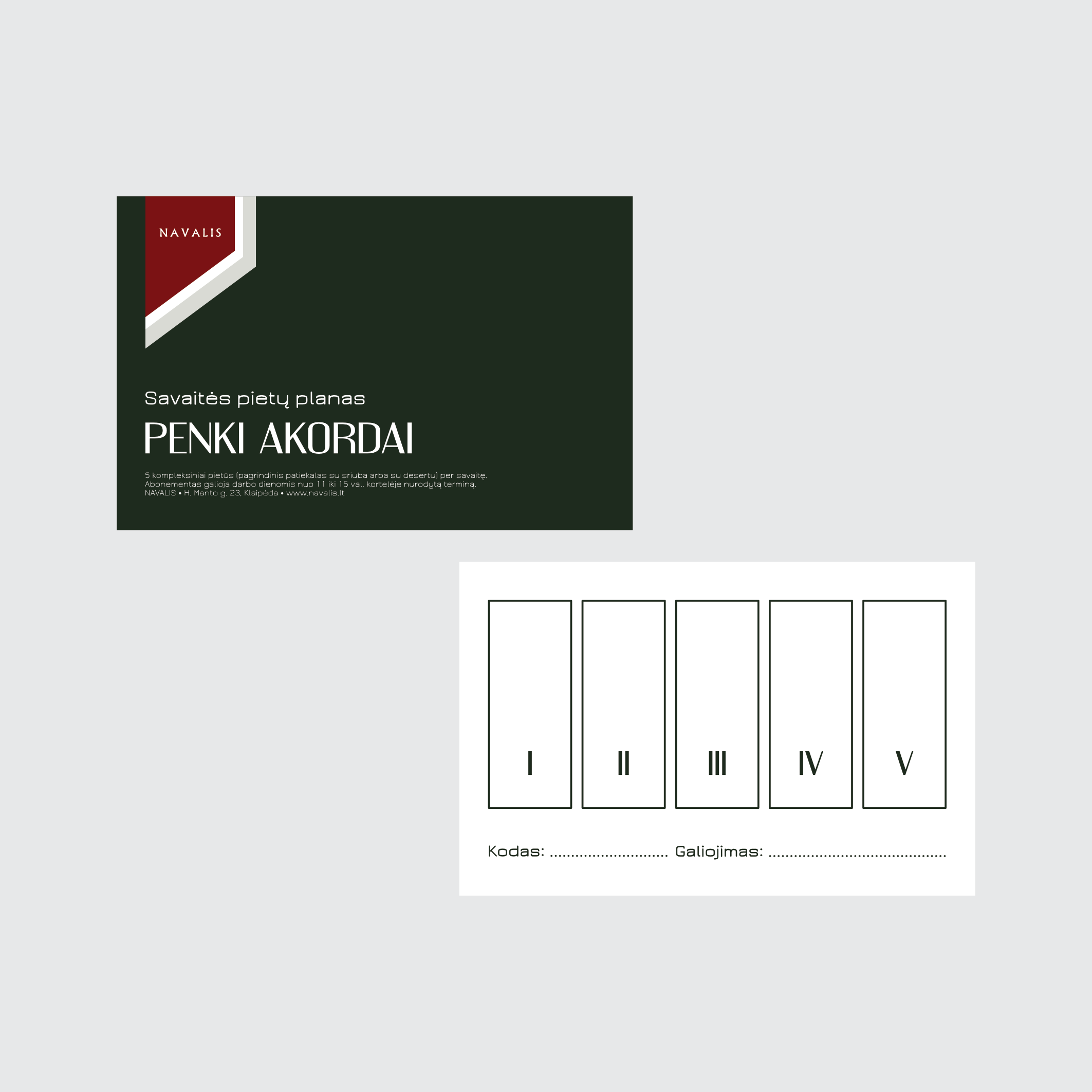 Subscription card design