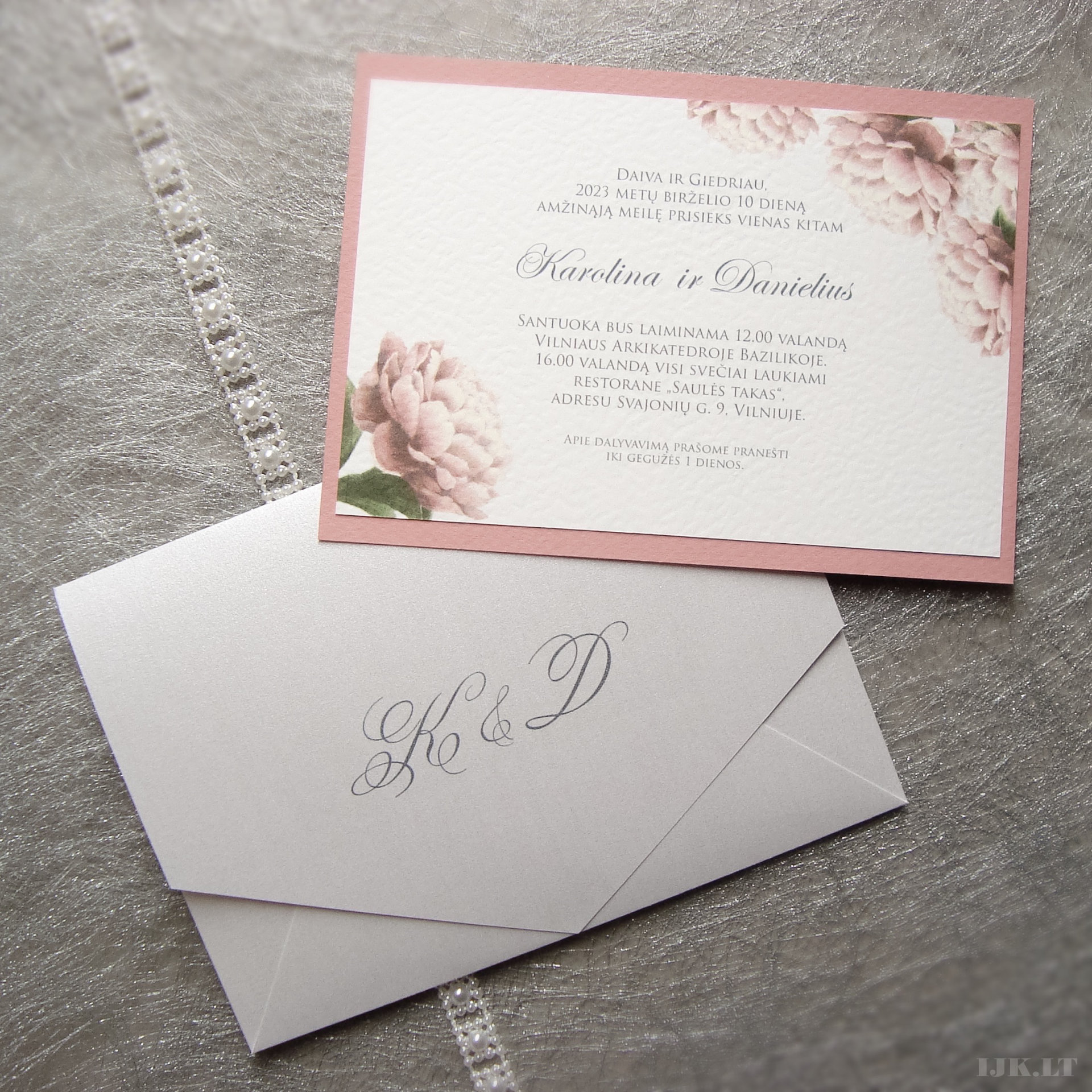 Invitation and envelope design