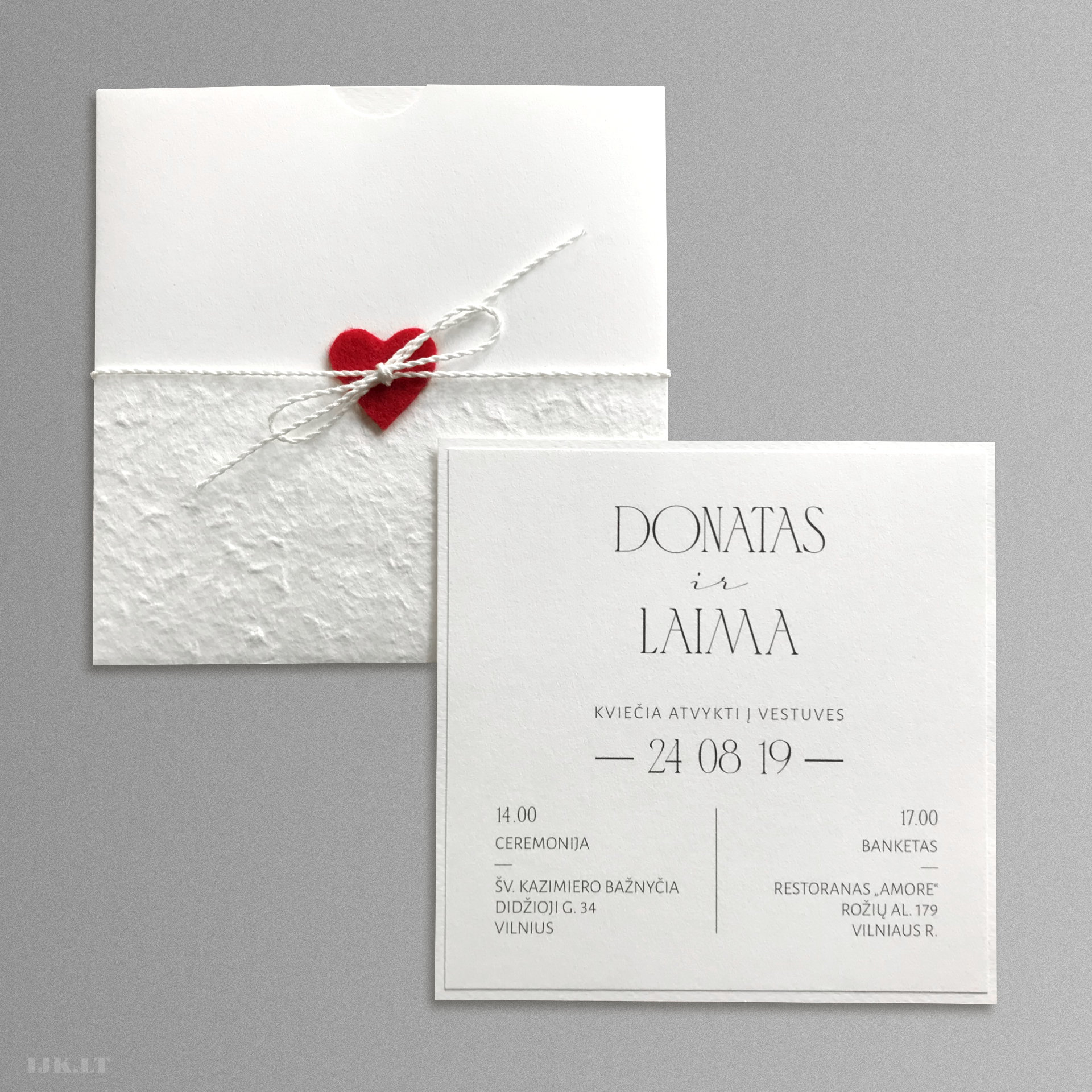 Minimalistic invitation design