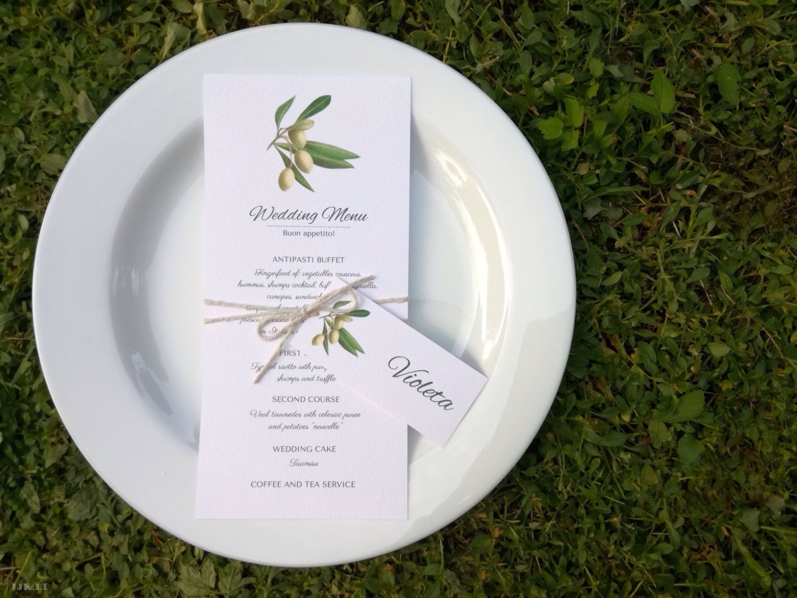 Design menu ślubnego