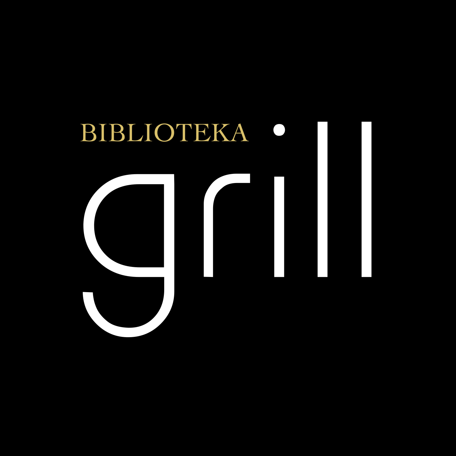 Logotipų kūrimas, logotipo dizainas verslui, restoranas BIBLIOTEKA GRILL